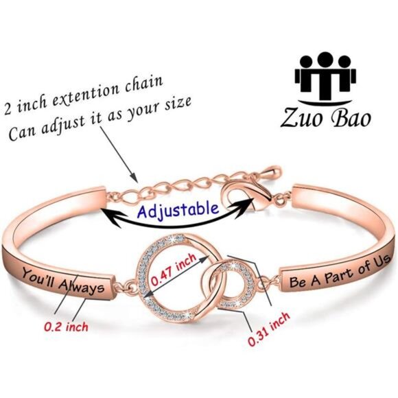 Boss Going Away Bracelet - 'You'll Always Be a Part of Us' Coworker Leaving Gift - Picture 2 of 7